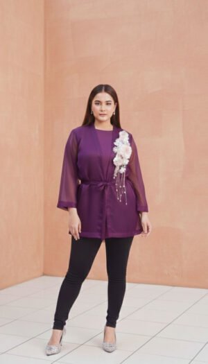 Dual Layer Urban Masterpiece, a stunning 2-piece ensemble from Asmar Poshak. The image highlights a structured Western-cut coat layered over a matching, flawless inner shirt made of premium lawn, showcasing exquisite tailoring and a radiant silhouette.